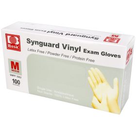 Powder Free Vinyl Exam Gloves - Medium, 100/Bx