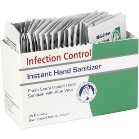 Hand Sanitizer Fresh, .9gm. Pouch, 25 per box