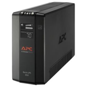 APC BX850M 8-AC Outlet 850-VA/510-Watt Line-Interactive Back-UPS Pro Compact Tower with 1,103-Joules Surge Protection, LCD Screen, AVR, 6-Ft. Cord, BX