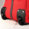 Rolling Red Wheel Bag + Telescoping Handle