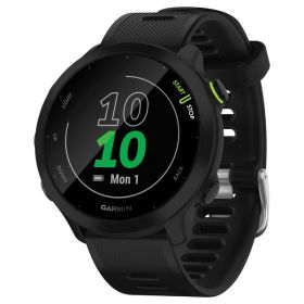 Garmin 010-02562-00 Forerunner 55 GPS Smartwatch with 42-mm Case, Bluetooth, Health/Fitness Monitoring, Activity Tracking, and 5 ATM Water Rated (Blac