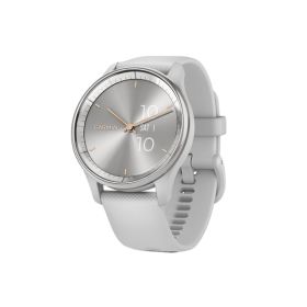 Garmin 010-02665-03 vivomove Trend Hybrid Smartwatch with 40.4-mm Case, Bluetooth, Hidden Touch Screen, Health/Fitness, Sports Apps, Swim Rated (Silve
