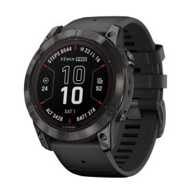 Garmin 010-02778-10 fenix 7X Pro Sapphire Solar Edition GPS Smartwatch with 51-mm Case, Bluetooth, Preloaded Maps, Health/Fitness, 10 ATM (Carbon Gray