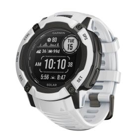 Garmin 010-02805-14 Instinct 2X Solar GPS Smartwatch with 50-mm Case, Bluetooth, Health/Fitness, LED Flashlight, Sports Apps, 10 ATM Water Rated (Whit