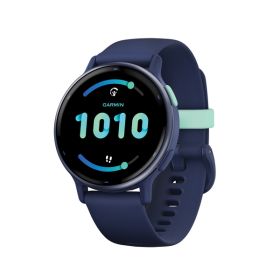 Garmin 010-02862-12 vivoactive 5 GPS Fitness Smartwatch with 42.2-mm Case, Bluetooth, AMOLED, Health/Fitness, Sports Apps, Music Storage, 5 ATM (Navy