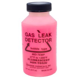 Highside Chemicals 23008 Mid-Temp Gas Leak Detector, 8-Oz. Bottle with Dauber