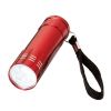 Metal Handheld Red Flashlight with Nylon Wrist Strap