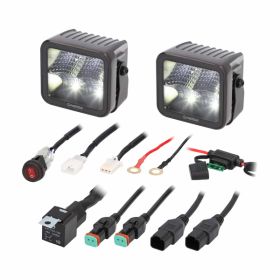 Heise LED Lighting Systems HE-BCF32PK Blackout Series 3-In. 4-LED Flood Cubes, 2 Count