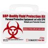 BBP / Bodily Fluid Protection Kit with Bonus 6 piece CPR kit for additional Rescuer Protection