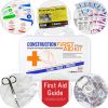 Bilingual OSHA Contractors First Aid Kit for Job Sites up to 10 People, 97 pieces