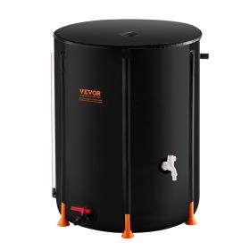 VEVOR Collapsible Rain Barrel, 66 Gallon/250 L Portable Rain Water Collection Barrel, PVC Rainwater Collection System with Spigots and Overflow K