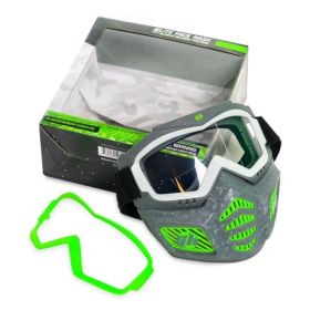 Outdoor Face Mask Full Face Tactical Mask with Detachable Adjustable Headband Frame Fits All Types of Faces for Ages 14+