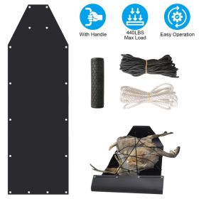 Deer Drag Sled With Handle Deer Cart Game Hauler Snow Sledding Pad Hunting Gear Supplies With 32.8FT Black Rope 16.1FT White Rope For Hunting Ice (Option: Handle Type)