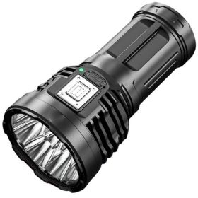 Super Bright Led Torch Light Flashlight Outdoor 30W, USB Rechargeable 1500mAh Led Torch, Mini Flashlight Home Emergency Light (Option: Black)